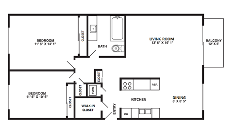 2 Bed|1 Bath - Mid or Top 2 Bed|1 Bath - Mid or Top